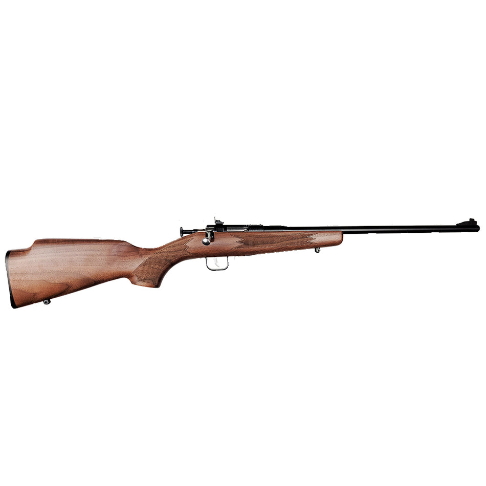 Crickett 00002 Deluxe The Original Youth Deluxe Single Shot 16.10" Blued Tapered Barrel, Blued Steel Receiver, Fixed American Walnut Stock, EZ Loader