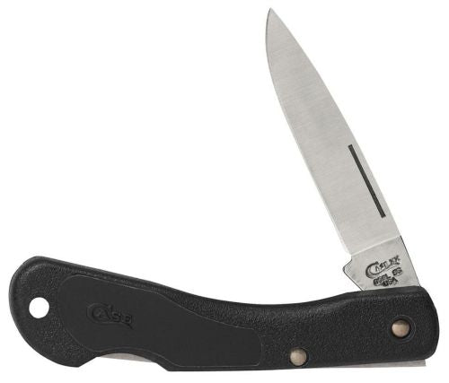 Case Lightweight Black Synthetic Mini Black Horn Traditional Folding Knife