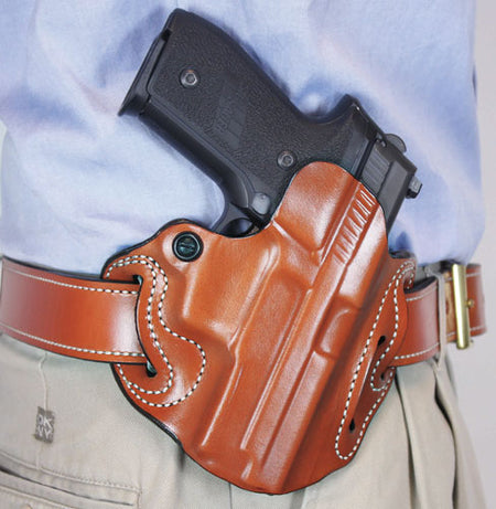 DeSantis Speed Scabbard Leather OWB Holster for FN 509 Tan Right Hand