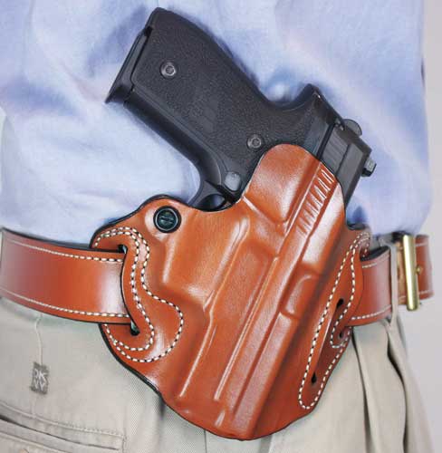DeSantis Speed Scabbard Leather OWB Holster for Ruger 57 Tan Right Hand