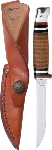 Case Leather Hunter Traditional Knife with Leather Sheath