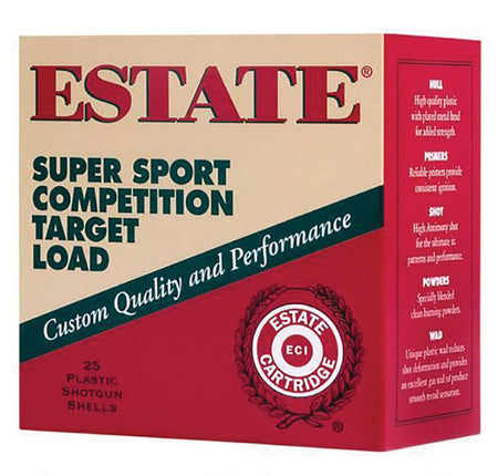 Estate Cartridge Super Sport Competition Target Shotgun Ammo 12 Gauge 2.75 in 1 oz #7.5