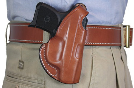 DeSantis Maverick RH Leather OWB Molded Thumb Break Holster Ruger LCP Tan