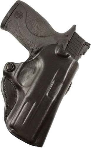 DeSantis Mini Scabbard OWB Leather Belt Slide Holster RH 1911 3-3.5" Black