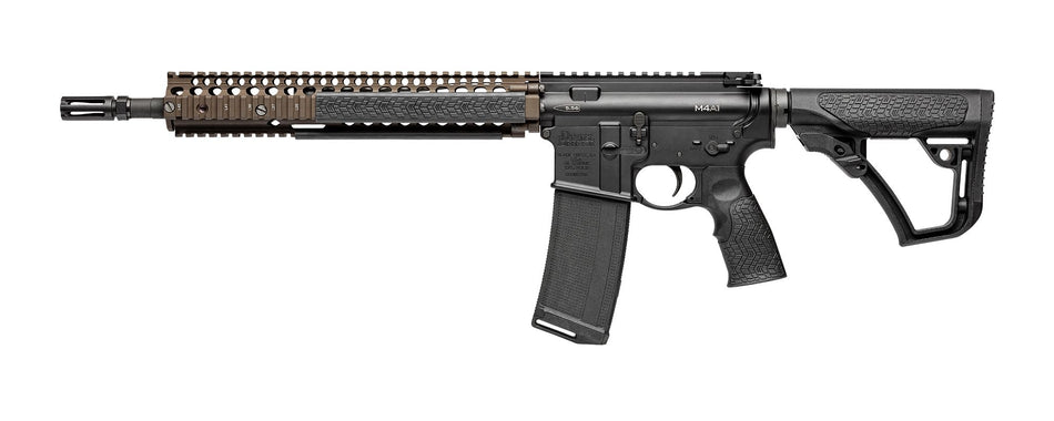 Daniel Defense 0208806027011 DDM4 M4A1 5.56x45mm NATO 30+1 14.50" Threaded Barrel, Black Hard Coat Anodized Receiver, 6 Position Stock w/SoftTouch Overmolding, Flat Dark Earth Handguard