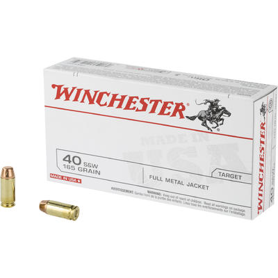Winchester Ammo USA40SW USA 40 S&W 165 gr Full Metal Jacket (FMJ)