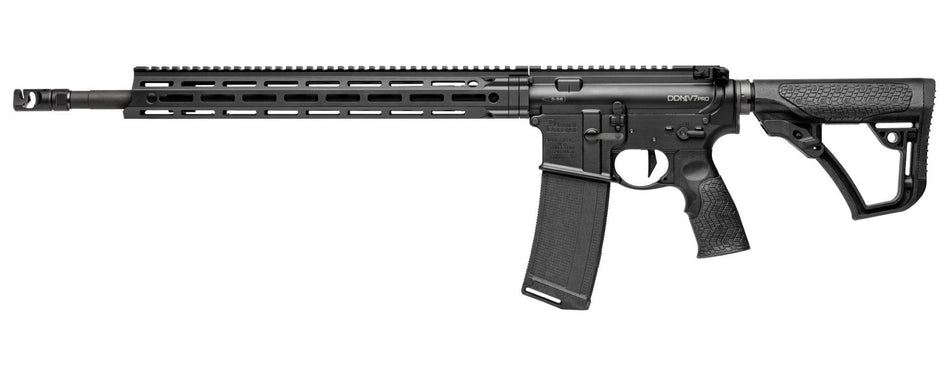 Daniel Defense 0212816541047 DDM4 V7 Pro 5.56x45mm NATO 30+1 18" Threaded Heavy Barrel w/Muzzle Climb Mitigator, Black Hard Coat Anodized Receiver, 6 Position Stock w/SoftTouch Overmolding