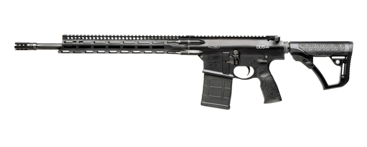 Daniel Defense 0215813210047 DD5 V4 7.62x51mm NATO 18" 20+1 Black Hard Coat Anodized Black Phosphate 6 Position w/SoftTouch Overmolding Stock Black Polymer Grip