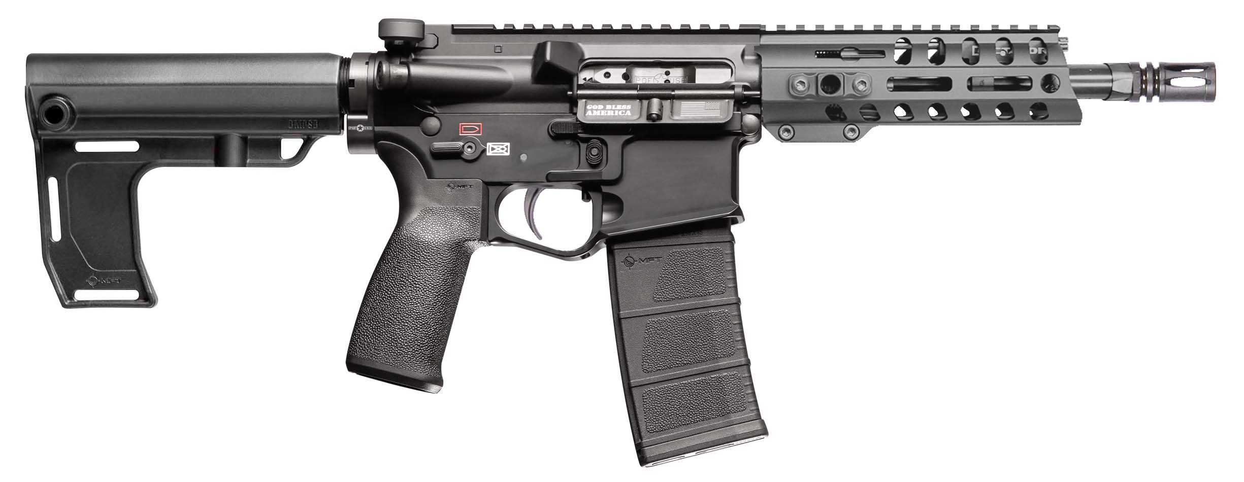 Patriot Ordnance Factory 2170 Renegade + 300 Blackout 30+1 8" Black Nitride Threaded Barrel, M-LOK Handguard, Black Anodized Aluminum Receiver w/Picatinny Rail