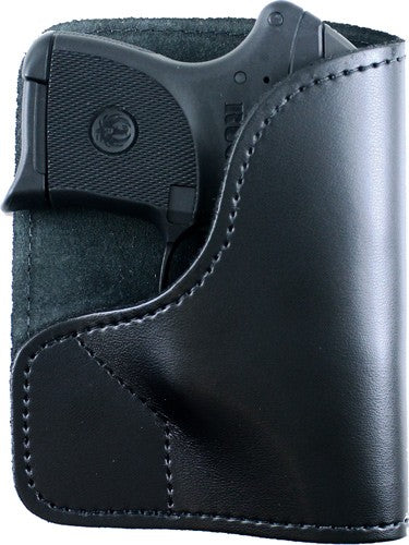 DeSantis Black Leather Ambidextrous Trickster Pocket Holster for Ruger LCP