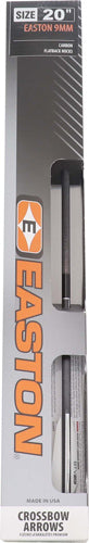 Easton Carbon Crossbow Bolts 9mm 20" Flat Back Nock w/ Vanes 6-Pack