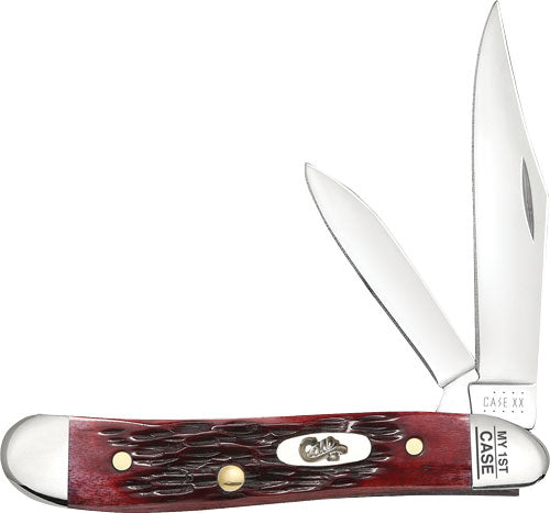 Case My First Case Peach Seed Jig Peanut Pocket Knife Red