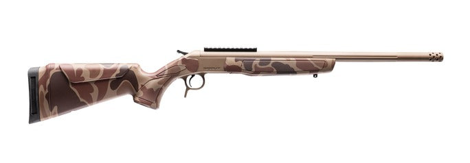 CVA CR4436DC Cascade Takedown 6.5 Creedmoor 1rd 20" Flat Dark Earth Cerakote Stainless Steel Threaded Barrel & Receiver w/Picatinny Rail, Duck Camo Synthetic Stock