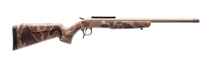 CVA CR4446D Cascade Takedown 300 Blackout 1rd 20" Flat Dark Earth Cerakote Stainless Steel Threaded Barrel & Receiver w/Picatinny Rail, Duck Camo Synthetic Stock