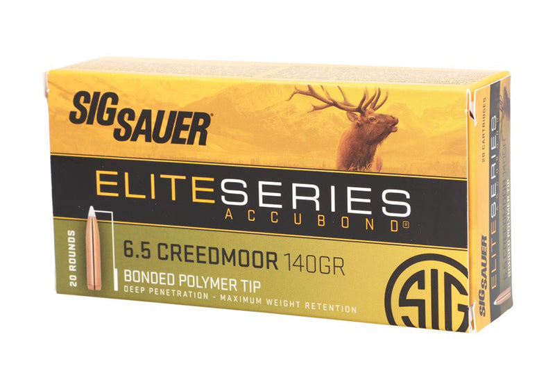 Sig Sauer Elite Hunting 6.5mm Creedmoor 140 grain Nosler AccuBond ammunition
