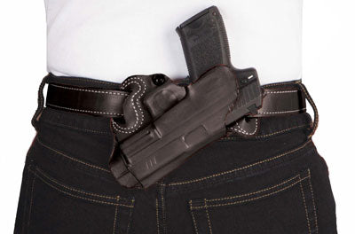 DeSantis Small of Back OWB Holster Black Leather RH S&W J-Frame 2 to 2.25 Inch