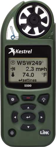 Kestrel 5500 Weather Meter and Vane Mount with LiNK - Olive Drab
