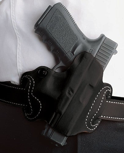 DeSantis Mini Slide Outside Waistband Leather Holster Glock 20/21 Black RH
