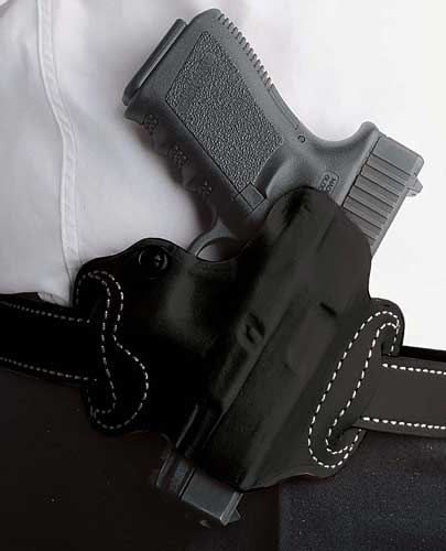 DeSantis Mini Slide Outside Waistband Leather Holster M&P Shield 9/40 Black RH