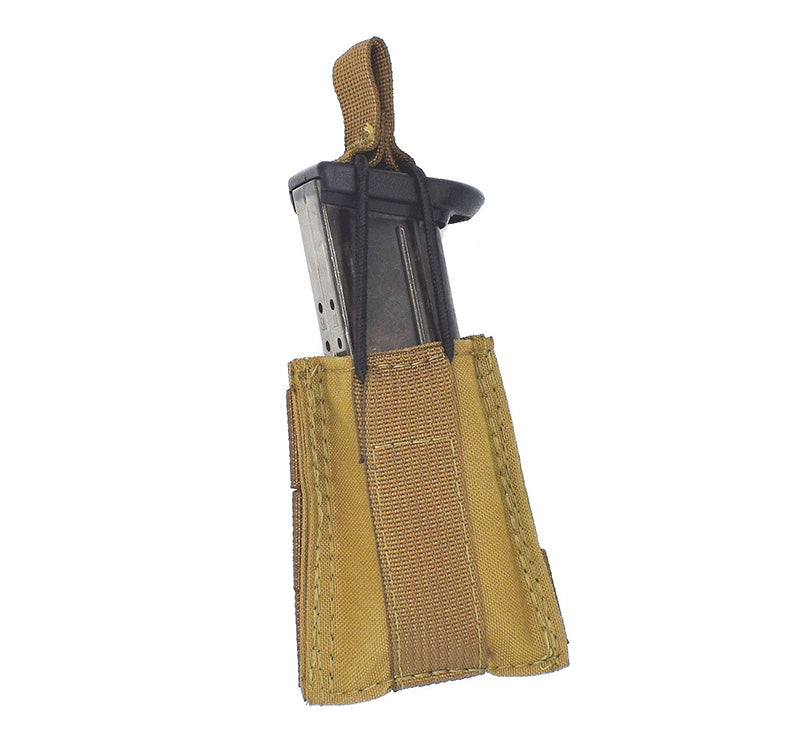 TacShield Single Pistol Speed Load MOLLE Pouch Coyote Tan