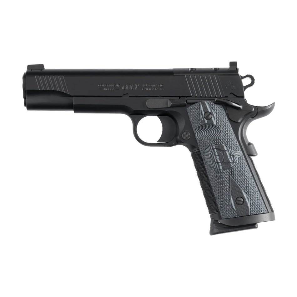 Colt Mfg O1080CCUOR CCU Government Full Size 45 ACP 8+1 5" Stainless National Match Barrel, Matte Black DLC Carbon Steel Optic Ready/Serrated Slide, Black Ion Bond Carbon Steel Frame w/Beavertail, Amb