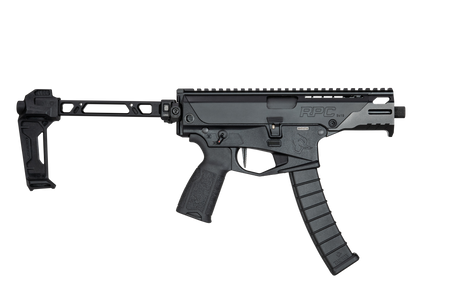 Taurus 1-RPC941-SIB RPC 9mm Luger 32+1 4.50" Matte Black Threaded Barrel, Steel Receiver w/Picatinny Rail, M-LOK Handguard, Black S.I. Brace, Black Rubber Grip, Ambidextrous
