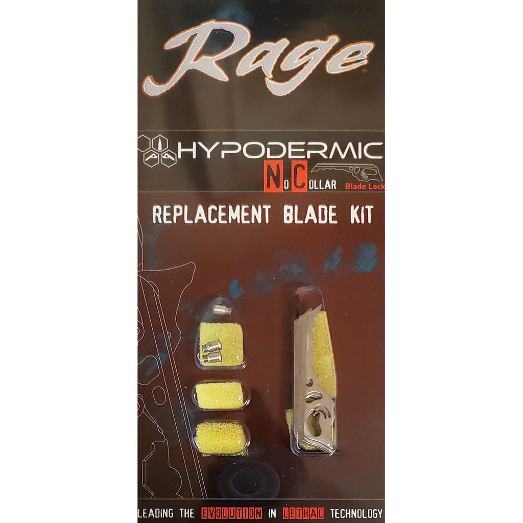 Rage Replacement Blade Kit Hypodermic NC 3-Broadhead Set