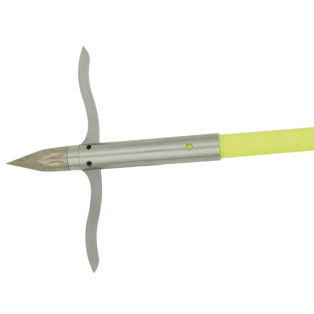 Muzzy Classic Chartreuse Bowfishing Arrow with Iron 2 Point