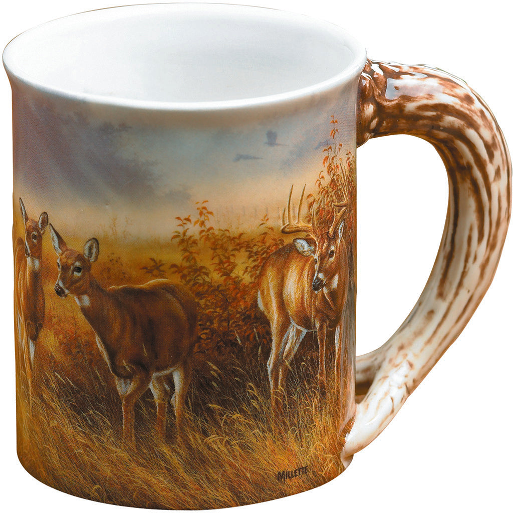 Wild Wings Sculpted 16 oz Mug Meadow Mist Whitetail Design