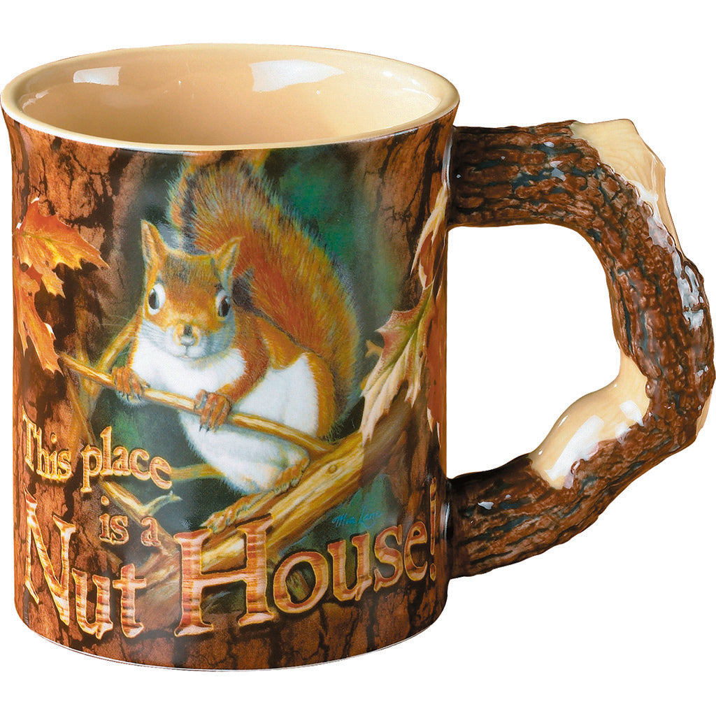 Wild Wings Sculpted 16 oz Mug Nut House Squirrel Design