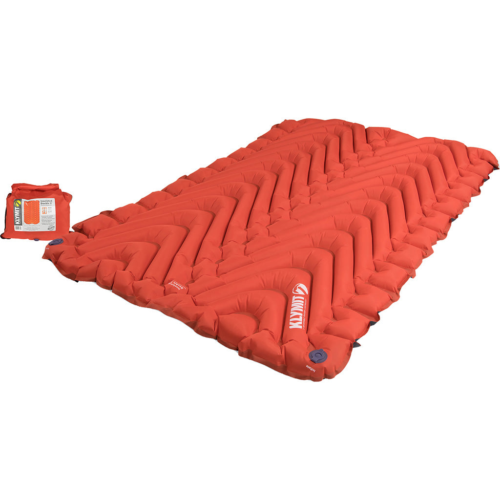 Klymit Double V Insulated Backpacking Sleep Pad Orange