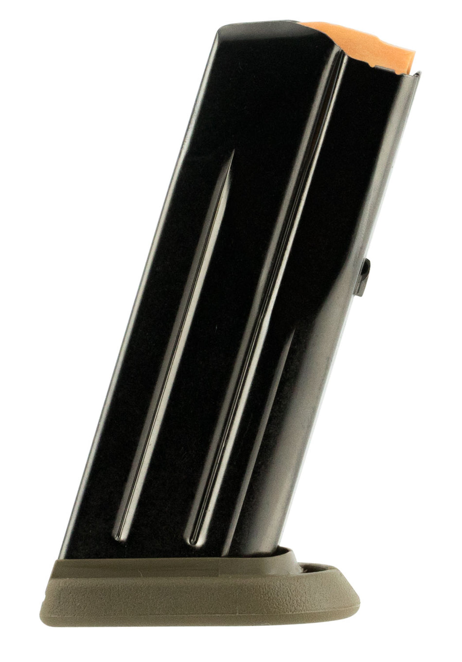 FN 20100062 12rd 9mm Luger Magazine for FNS Compact Black/FDE Polished Darkened Steel