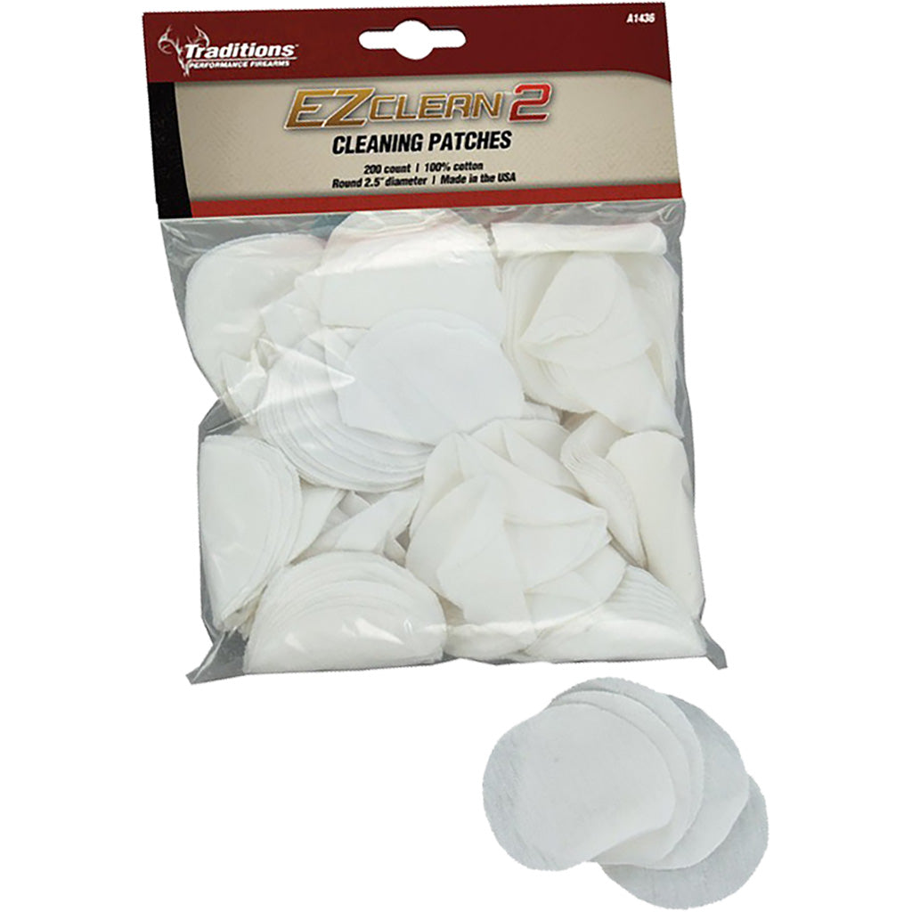 Traditions EZ Clean Firearm Cleaning Patches 200 pk. .45-.54 Caliber