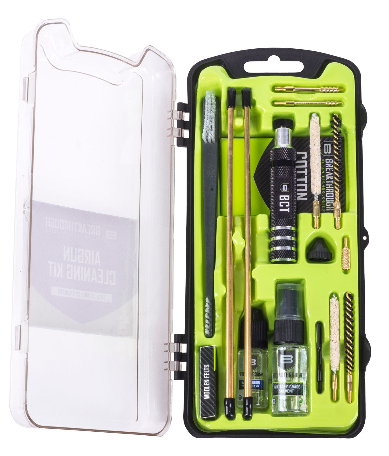 Breakthrough Clean Vision Series Rimfire and Air Gun Cleaning Kit BTCCCAG 19 Pieces Multi-Color