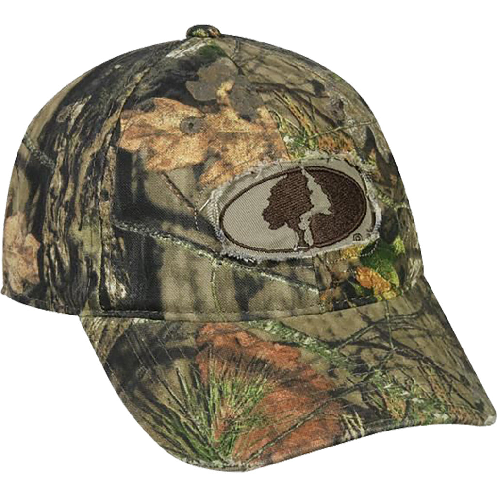 Outdoor Cap Mossy Oak Country Logo Camo Hat Frayed Visor Tuck Away