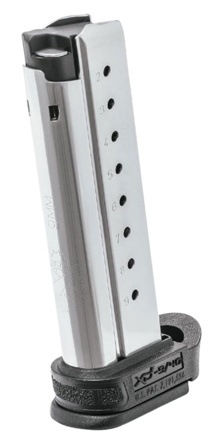 Springfield XDE09091 XD-E Stainless 9-Round 9mm Luger Extended Sleeve Magazine