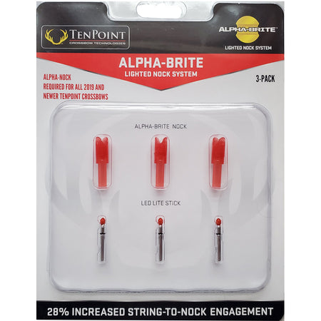 TenPoint Alpha Brite Lighted Arrow Nock Kit Red .297 3 pk.