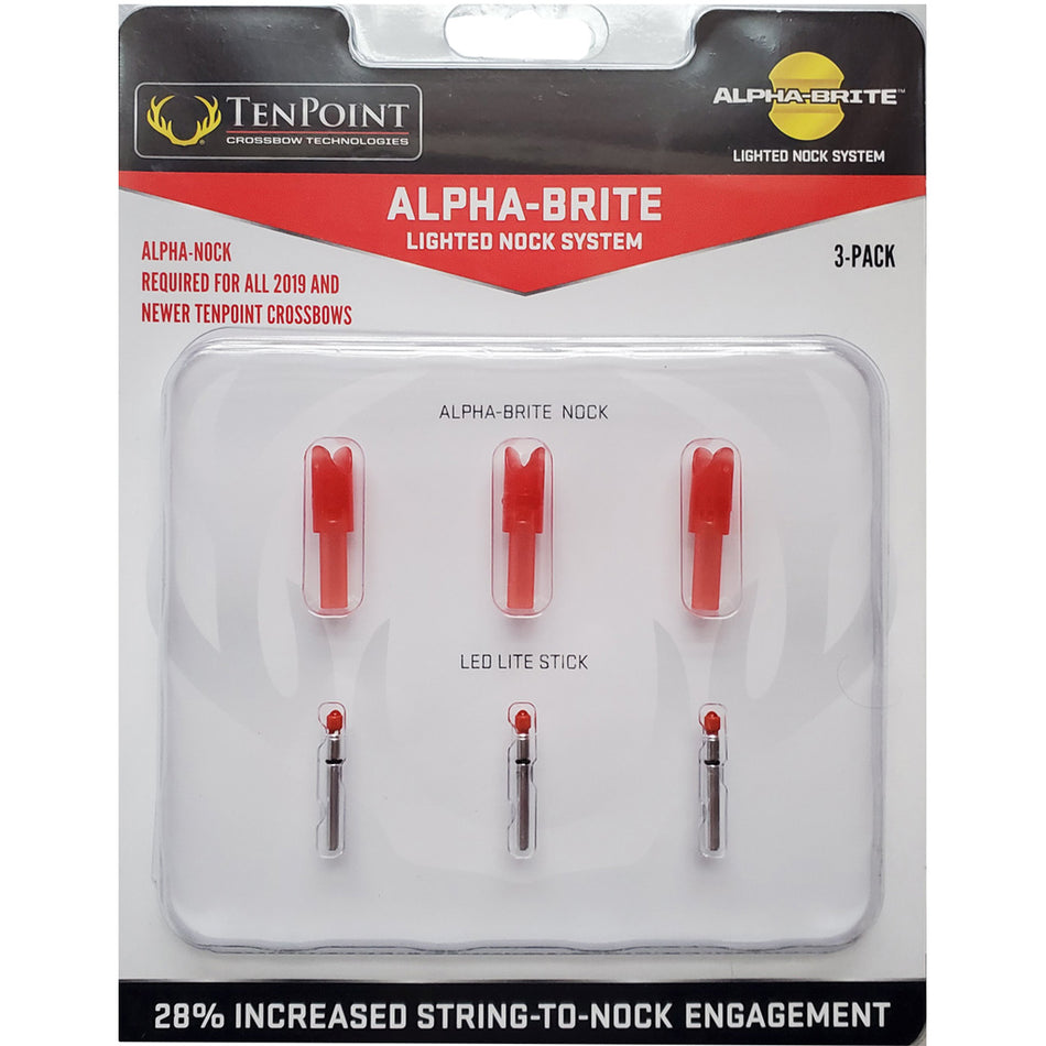 TenPoint Alpha Brite Lighted Arrow Nock Kit Red .297 3 pk.