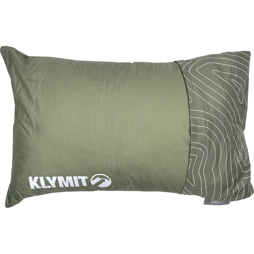 Klymit Drift Shredded Foam Camping Pillow Regular Green