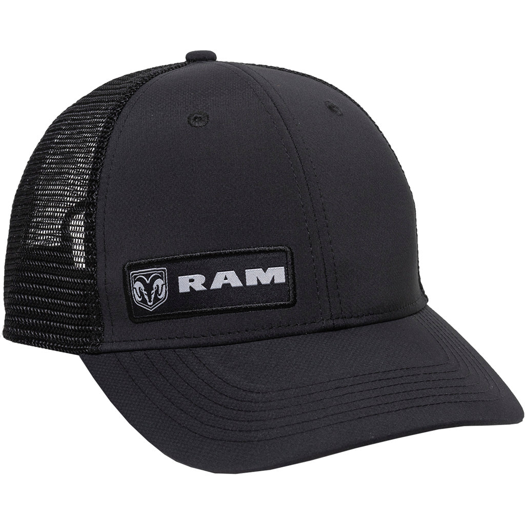 Outdoor Cap Ram Pro Round Crown Meshback Hat Black