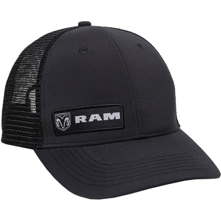 Outdoor Cap Ram Pro Round Crown Meshback Hat Black