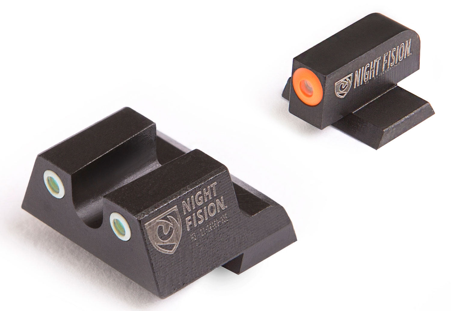 Night Fision CNK027007OGW Tritium Night Sight Set Canik TP9SF/TP9SF Elite Orange Outline Front Green White Ring Rear