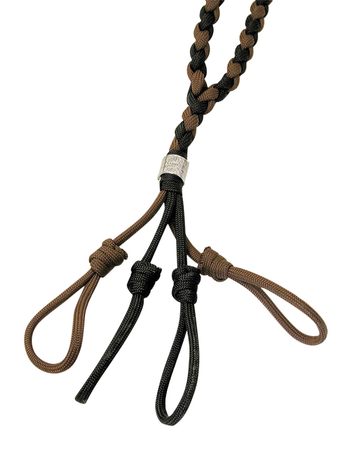 Haydel's Game Calls DL98 Deluxe Camo Lanyard 22" Four Call Loops Tan and Green Paracord Braid
