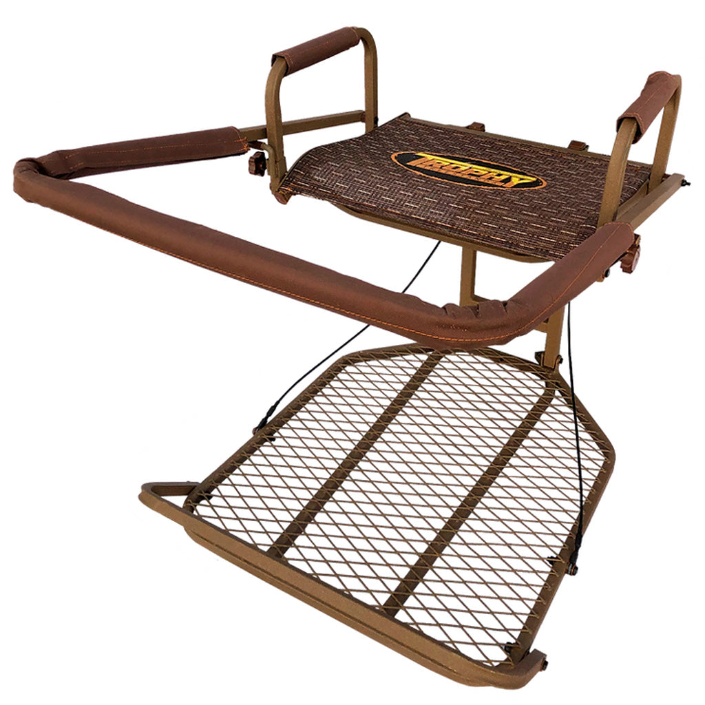Trophy Treestands Explorer Hang-On Treestand Padded Armrest and Folding Footrest