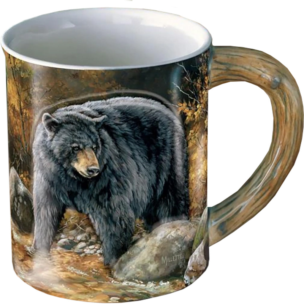 Wild Wings Sculpted Mug Bear Autumn Streamside 16 oz. Stoneware