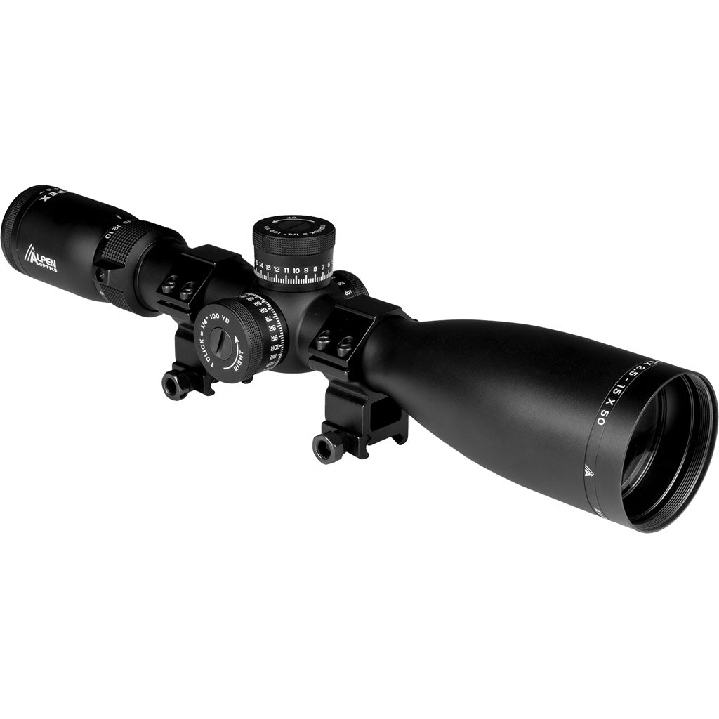 Alpen Apex 2.5-15X50 Rifle Scope 1st Focal Plane 30mm Tube Multi-Coated Lenses