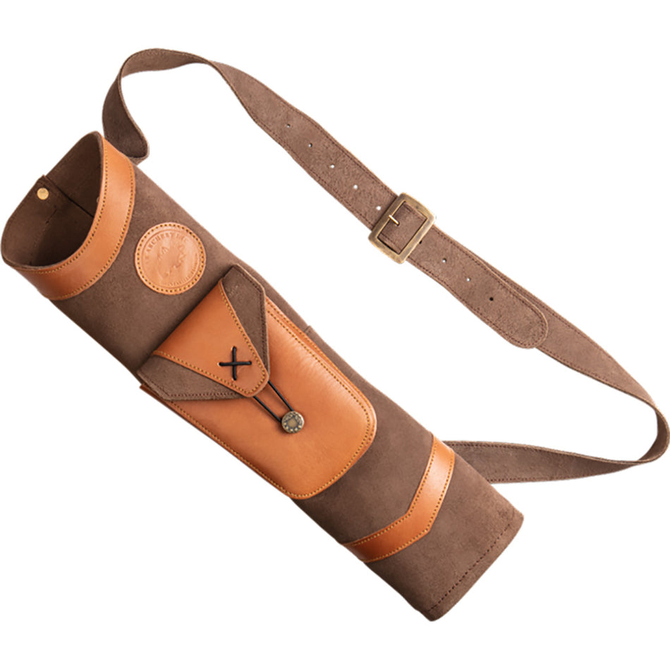 Fred Bear Super Light Adjustable Back Arrow Quiver Leather