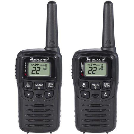 Midland X-Talker T10 Weather Alert Walkie Talkie 2 Pack