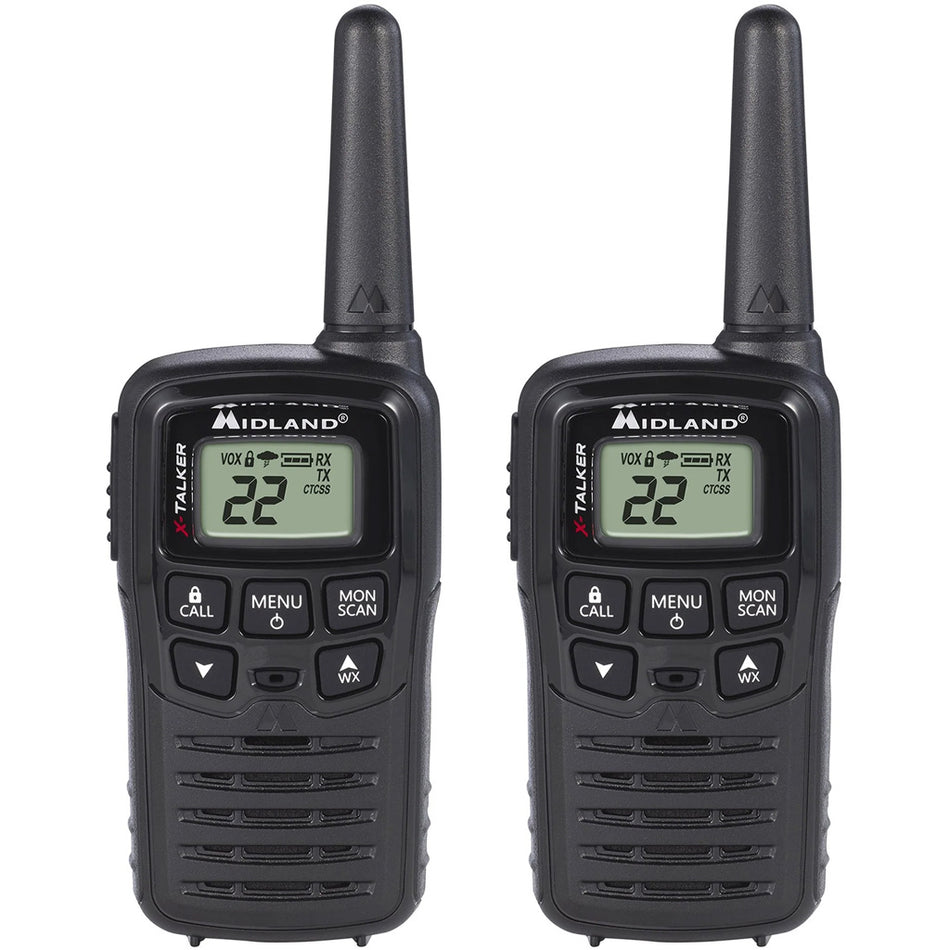 Midland X-Talker T10 Weather Alert Walkie Talkie 2 Pack