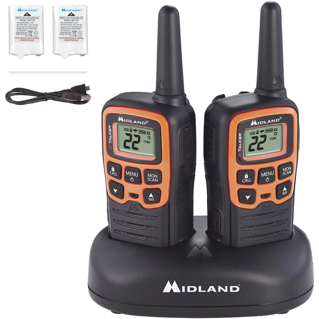 Midland X-Talker T51VP3 22-Channel Two-Way Radio Pair